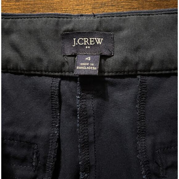 J Crew Women’s 4 Shorts Classic Chino 100% Cotton 5" Inseam Navy Blue - Picture 4 of 11